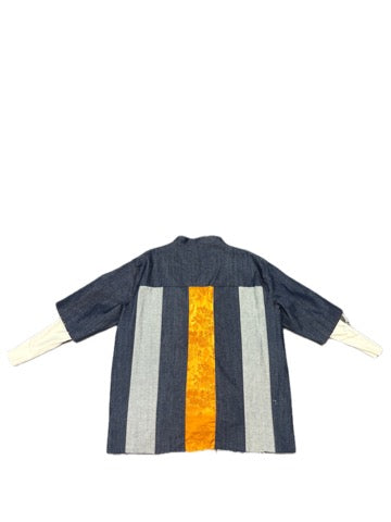 DARA PANELED DENIM JERSEY