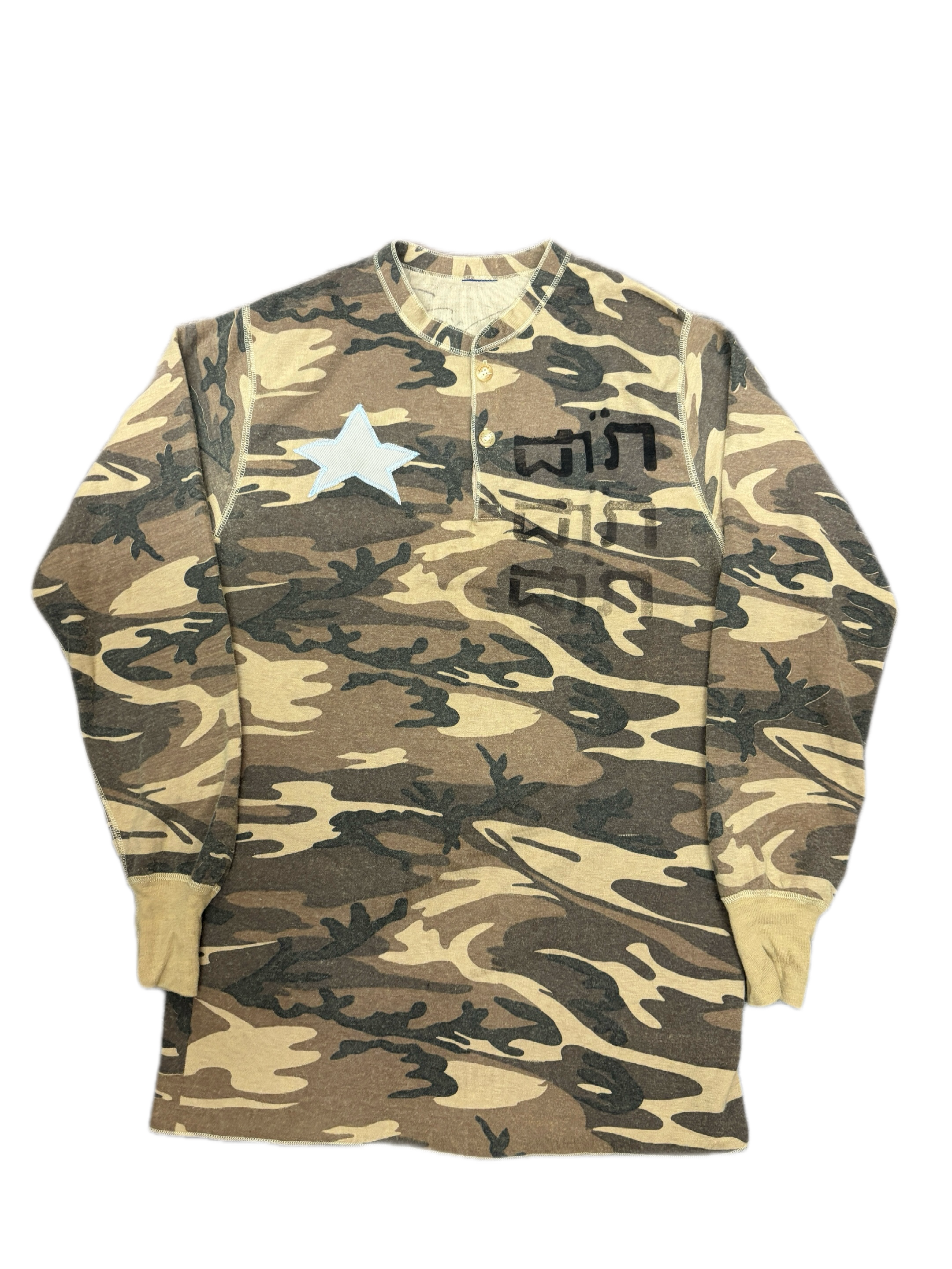 PRINTED STAR CAMO HENLEY